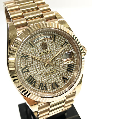 Rolex Day-Date 40mm Pave Diamond Dial 228235