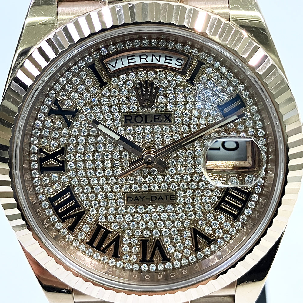 Rolex Day-Date 40mm Pave Diamond Dial 228235