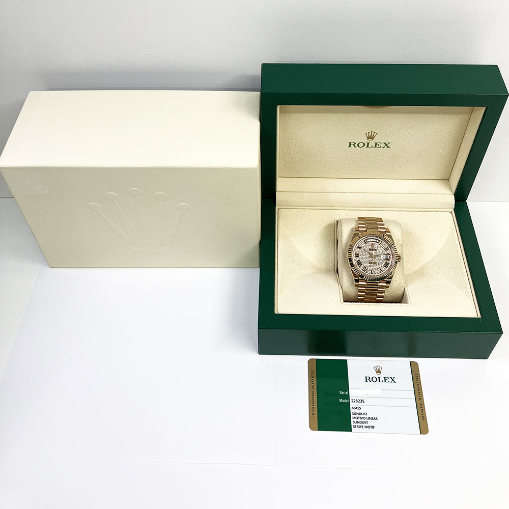 Rolex Day-Date 40mm Pave Diamond Dial 228235