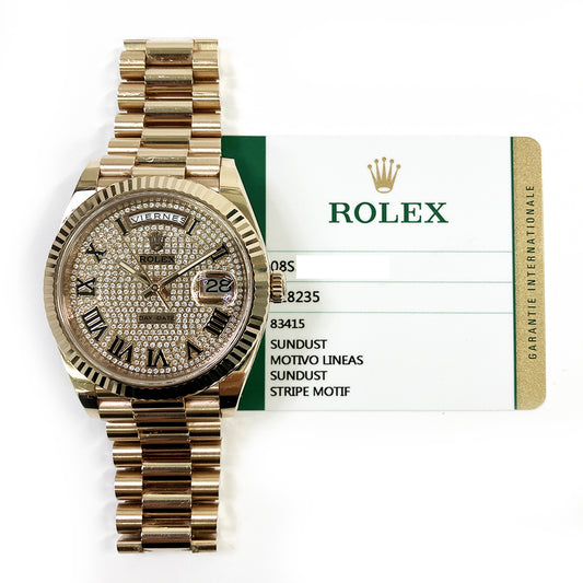 Rolex Day-Date 40mm Pave Diamond Dial 228235