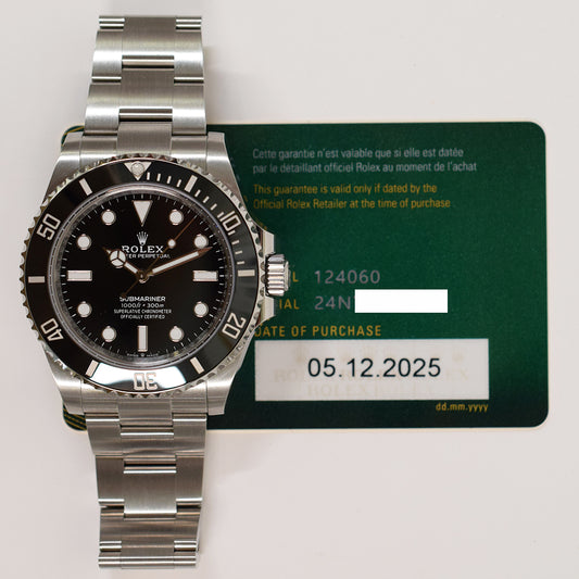 Rolex Submariner No Date Black Dial 124060 (2025)