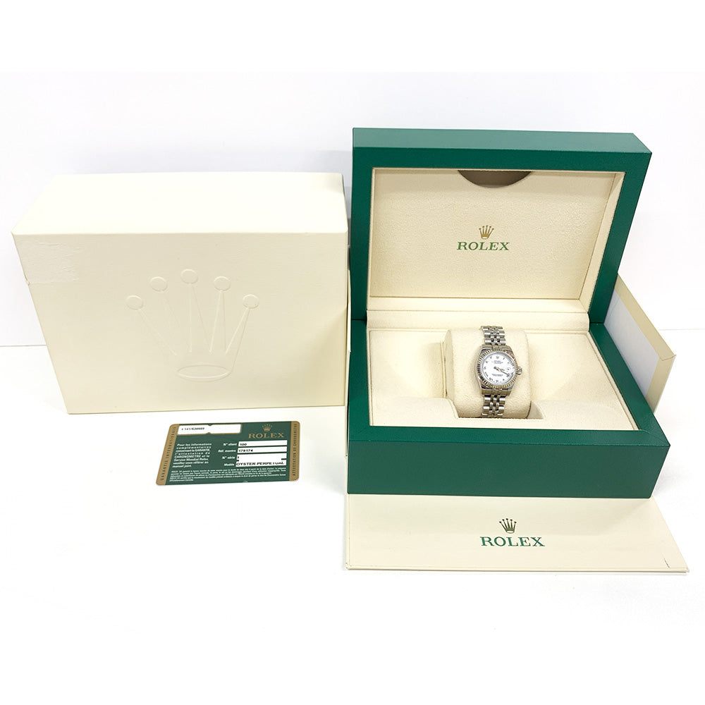 Rolex Lady-Datejust White Roman Dial 179174