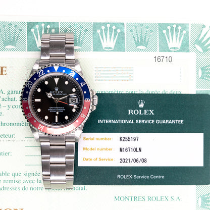 Rolex GMT-Master II Pepsi Dial 16710