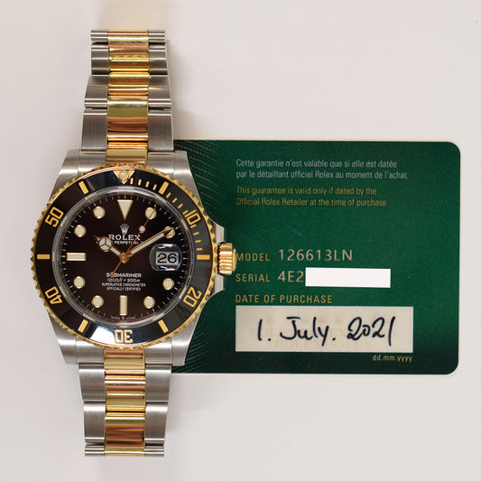 Rolex Submariner Date 41mm Black Dial 126613LN (2021)