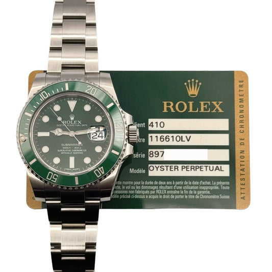 Rolex Submariner Date 40mm Hulk Dial 116610LV (2013)