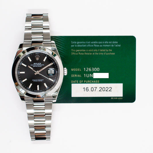 Rolex Datejust 41mm Black Dial 126300 (2022)