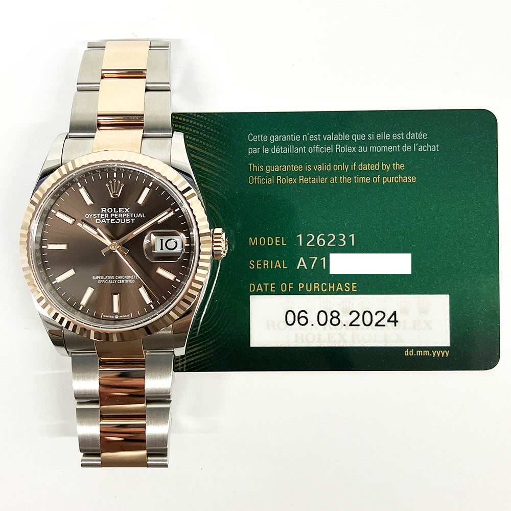 Rolex Datejust 36mm Chocolate Dial 126231