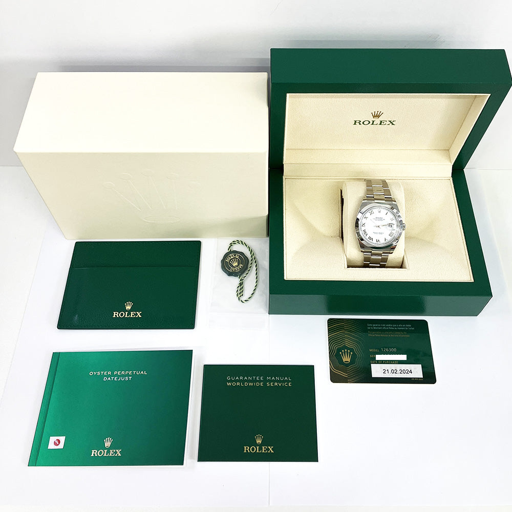 Rolex Datejust 41mm White Roman Dial 126300