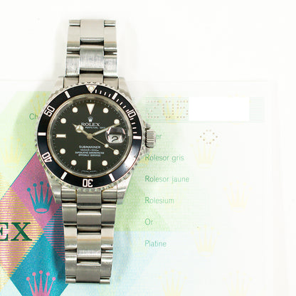 Rolex Submariner Date 41mm Black Dial 16610 (2006)