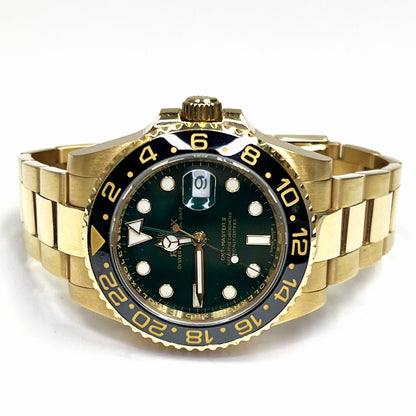 Rolex GMT-Master II Yellow Gold Green Dial 116718LN