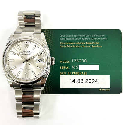 Rolex Datejust 36mm Silver Dial 126200