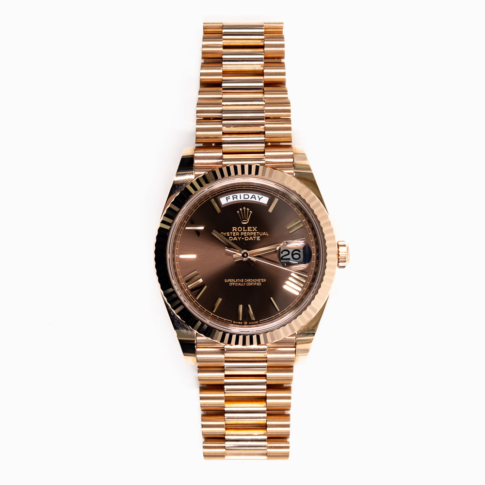 Rolex Day-Date 40mm Chocolate Roman Dial 228235 (2024)