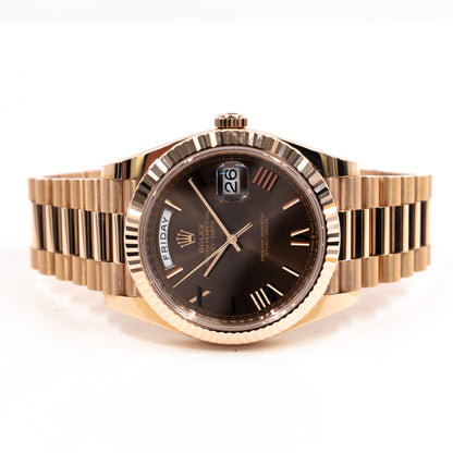 Rolex Day-Date 40mm Chocolate Roman Dial 228235 (2024)