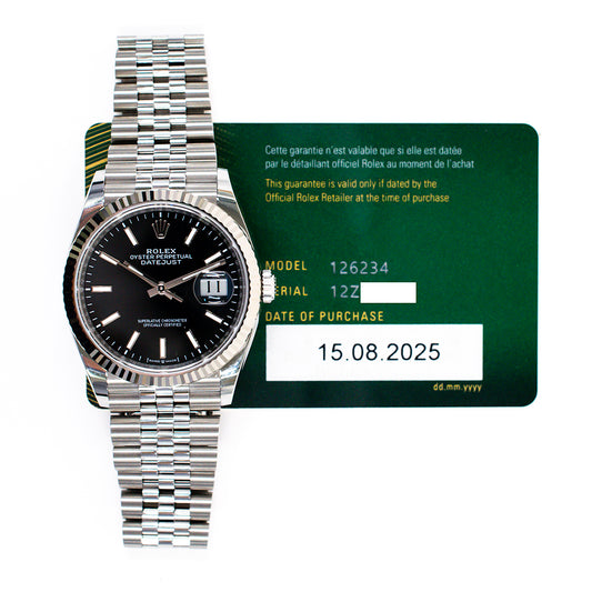 Rolex Datejust 36mm Black Dial 126234 (2025)