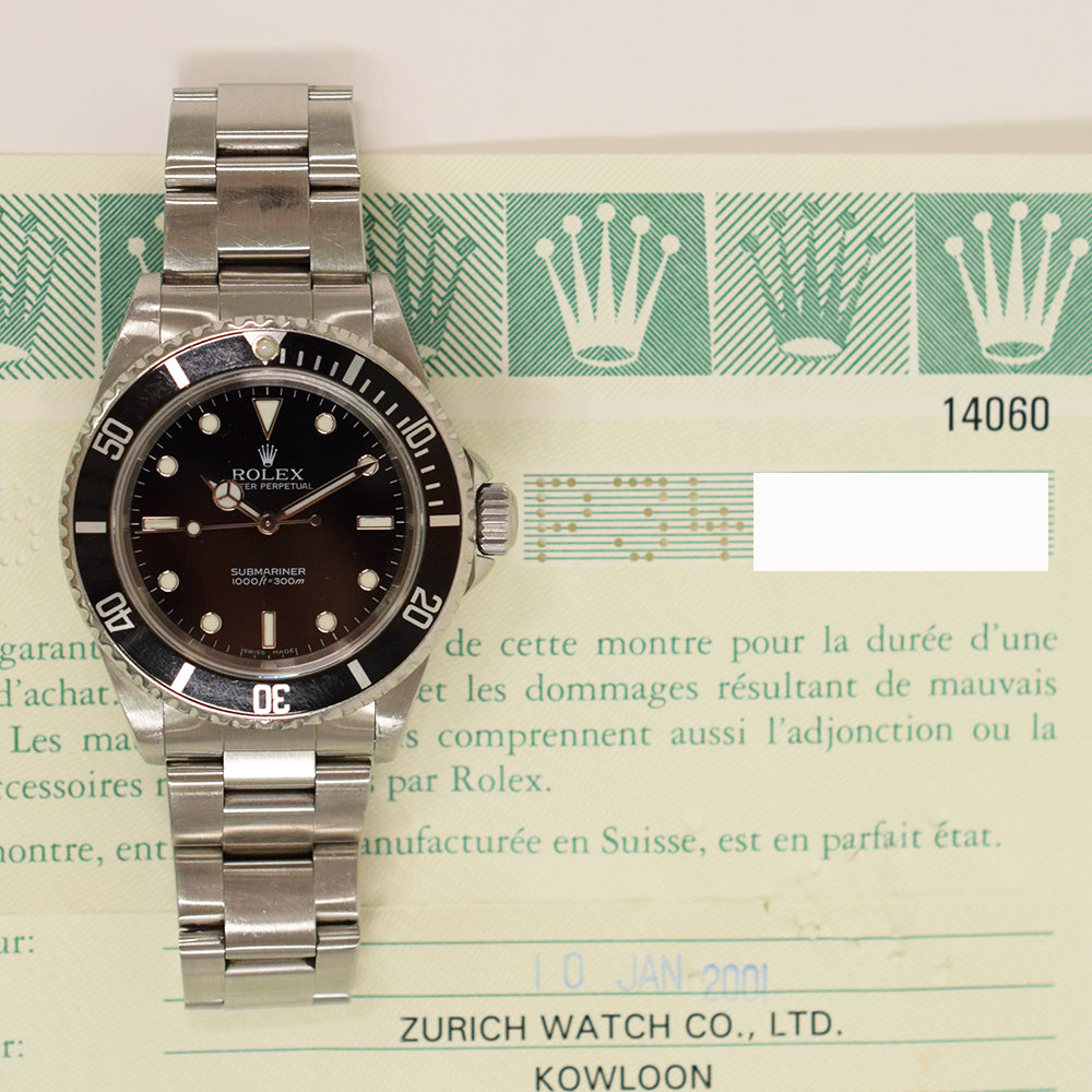 Rolex Submariner No Date 40mm Black Dial 14060 (2001)