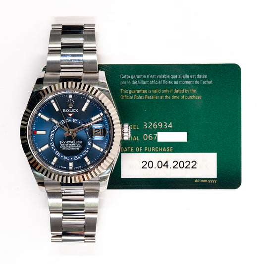 Rolex Sky-Dweller 42mm Blue Dial 326934 (2022)
