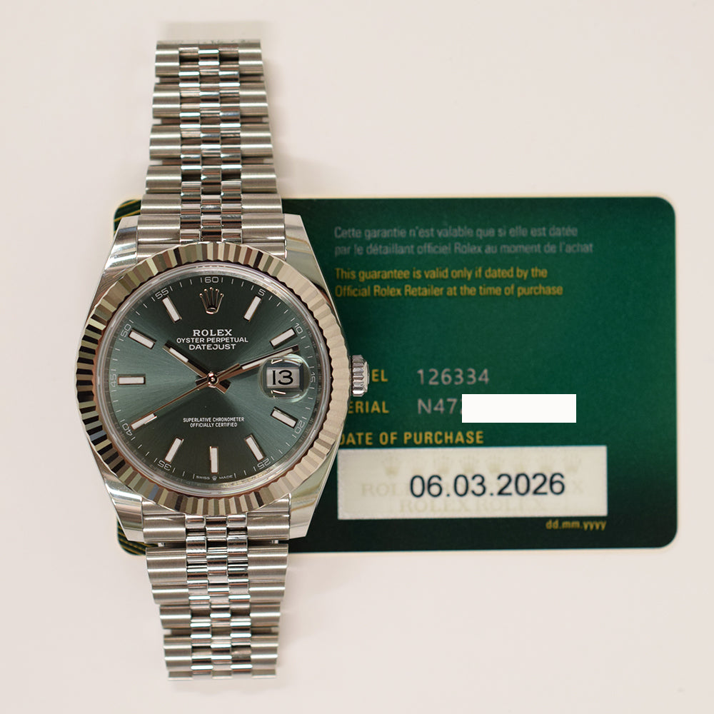 Rolex Datejust 41mm Green Dial 126334 (2026)