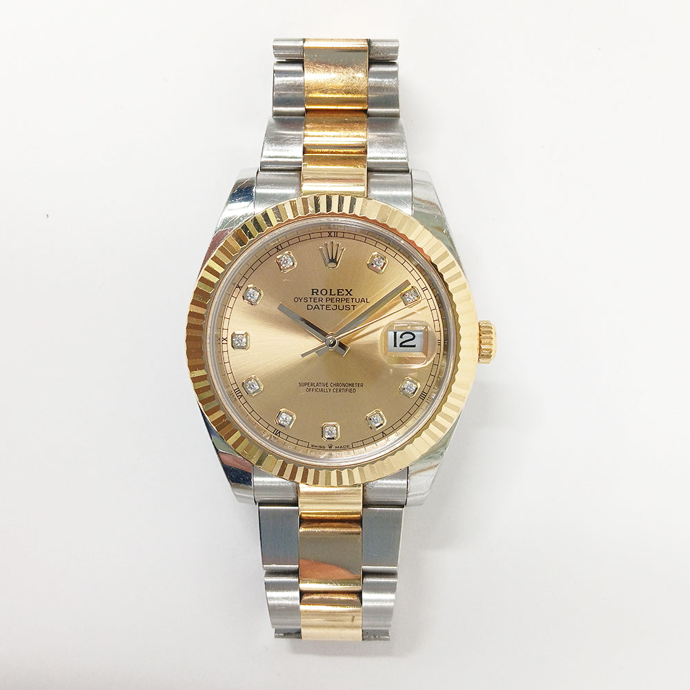 Rolex Datejust 41mm Champagne Diamond Dial 126333G (2021)