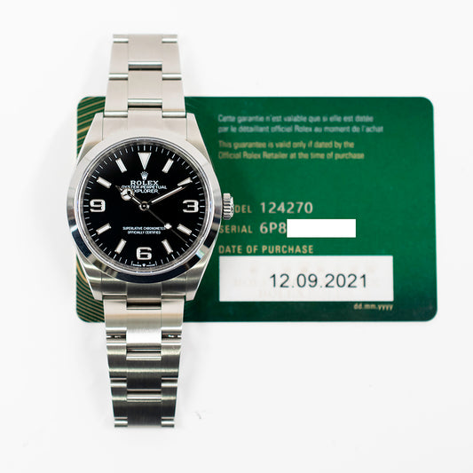 Rolex Explorer 36mm Black Dial 124270 (2021)