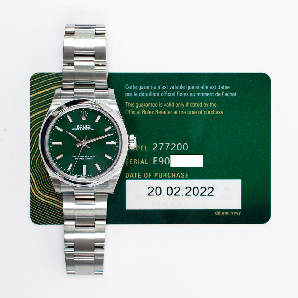 Rolex Oyster Perpetual 31mm Green Dial 277200 (2022)
