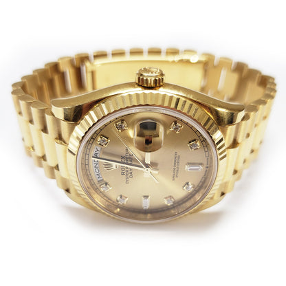 Rolex Day-Date 36mm Champagne Diamond Dial 128238