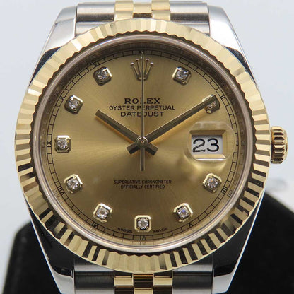 Rolex Datejust 41mm Champagne Diamond Dial 126333G (2017)