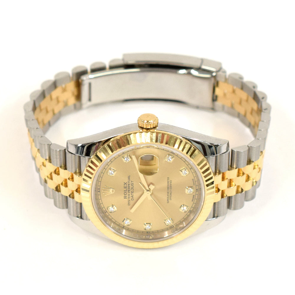 Rolex Datejust 41mm Champagne Diamond Dial 126333G (2017)