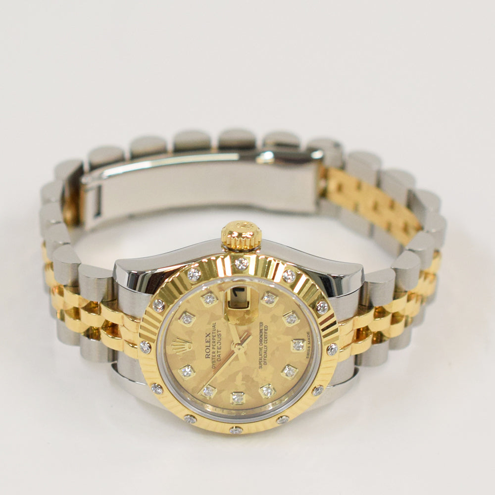 Rolex Lady-Datejust 26mm Champagne Diamond Dial 179313G (2016)