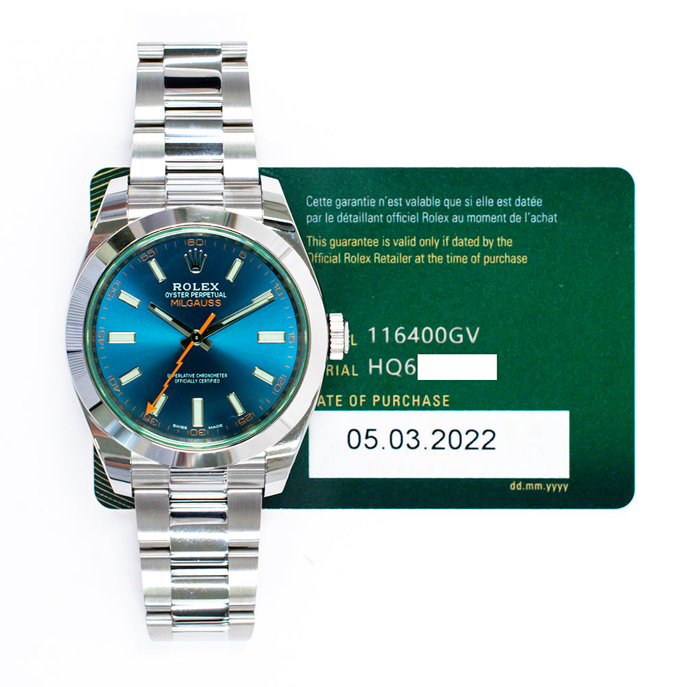 Rolex Milgauss Blue Dial 116400GV (2022)