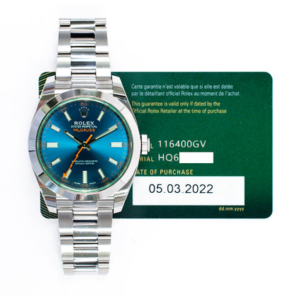 Rolex Milgauss Blue Dial 116400GV (2022)