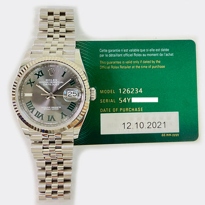 Rolex Datejust 36mm Wimbledon Dial 126234