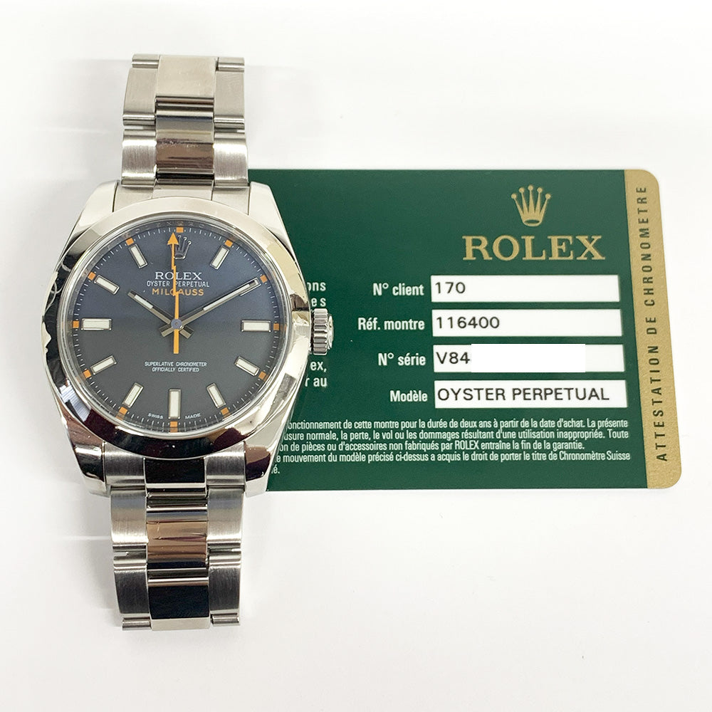 Rolex Milgauss Black Dial 116400