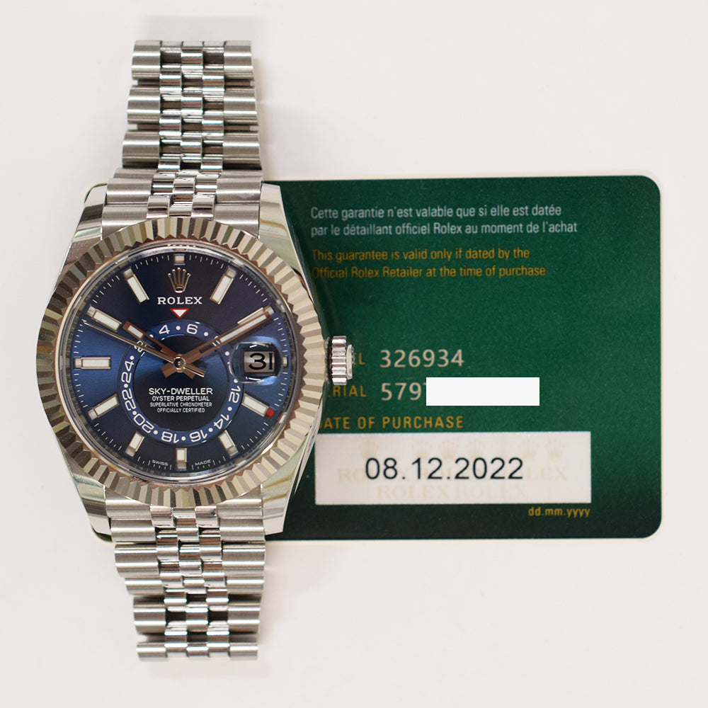 Rolex Sky-Dweller 42mm Blue Dial 326934 (2022)
