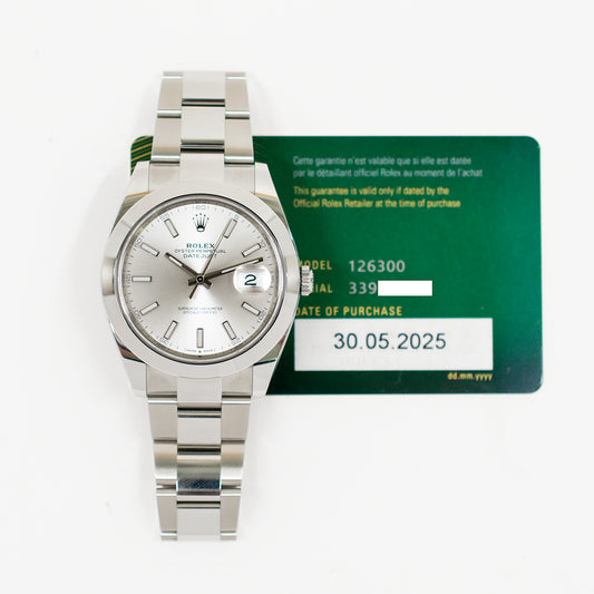Rolex Datejust 41mm Silver Dial 126300 (2025)