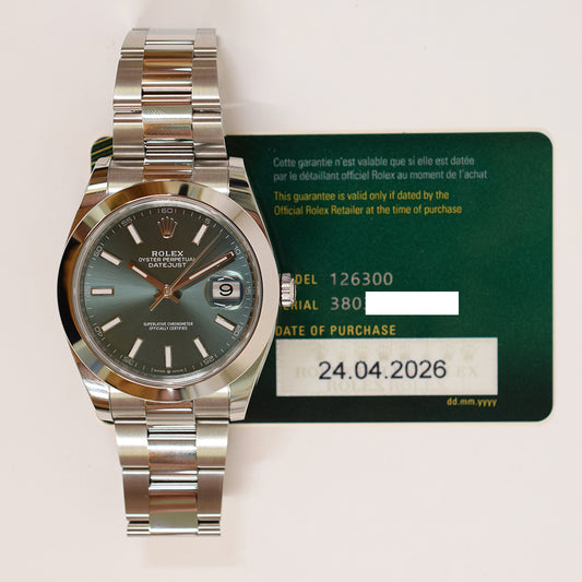 Rolex Datejust 41mm Mint Green Dial 126300 (2026)