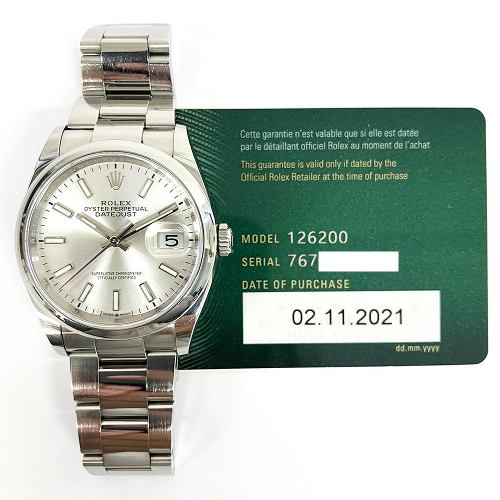 Rolex Datejust 36mm Silver Dial 126200