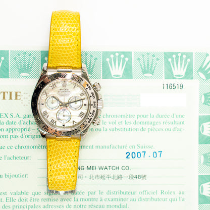 Rolex Daytona Yellow Mop Roman Dial 116519 (2007)