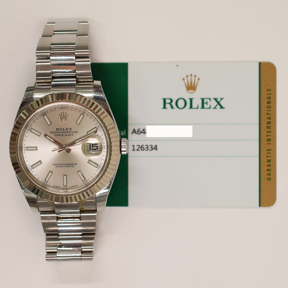 Rolex Datejust 41mm Silver Dial 126334 (2017)