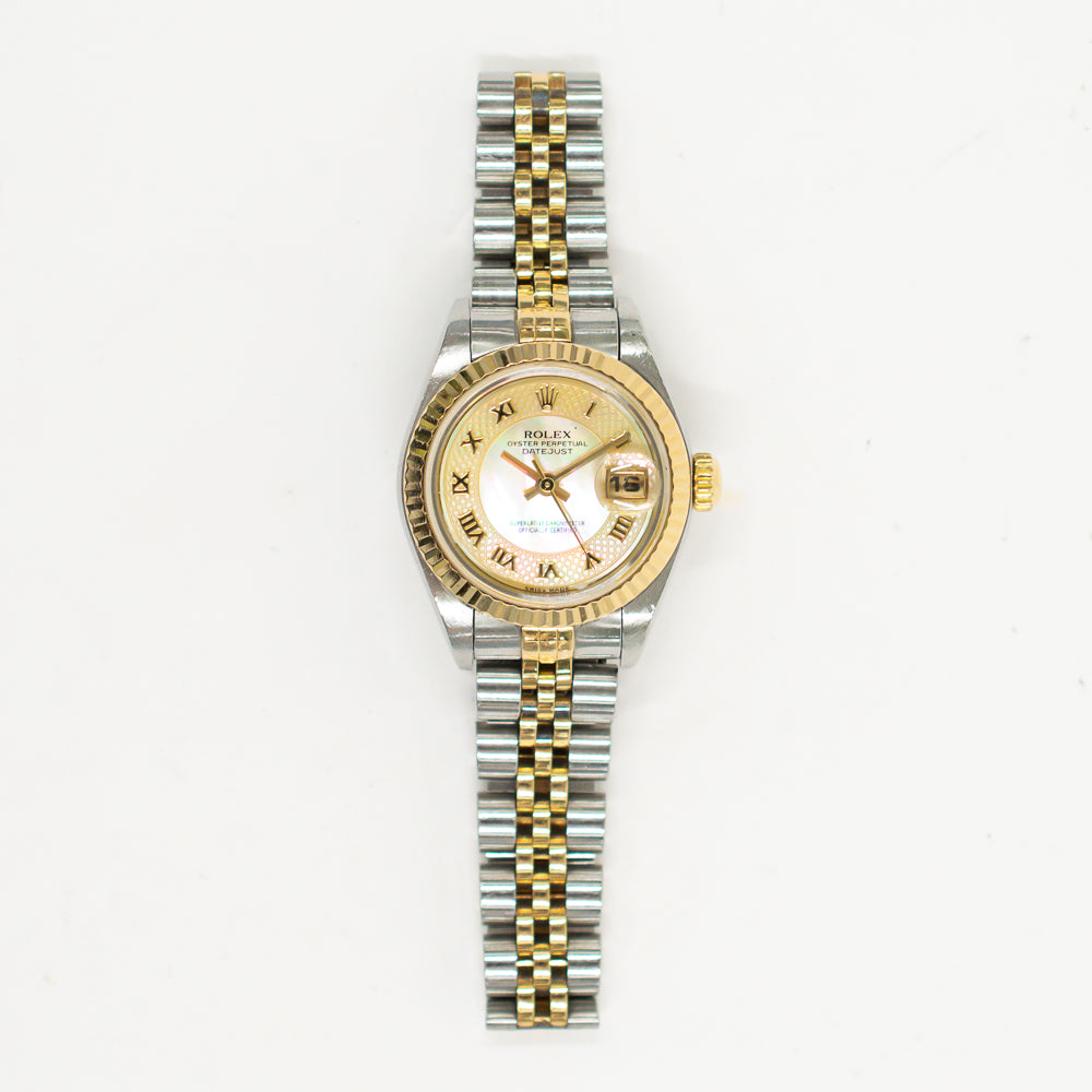 Rolex Lady Datejust 26mm Yellow Mop Roman Dial 79173NRD (2002)