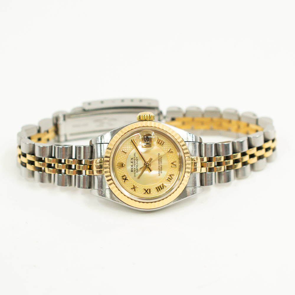 Rolex Lady Datejust 26mm Yellow Mop Roman Dial 79173NRD (2002)