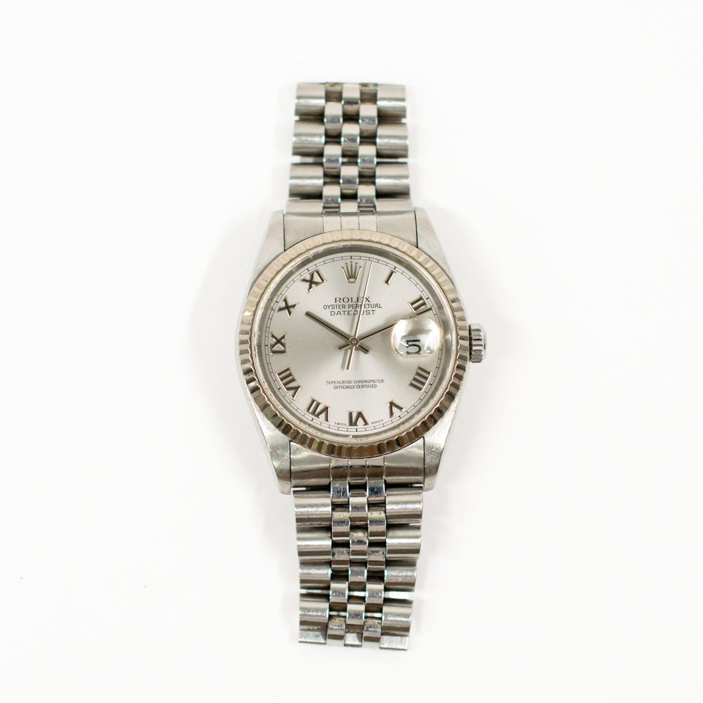 Rolex Datejust 36mm Silver Roman Dial 16234 (2003)