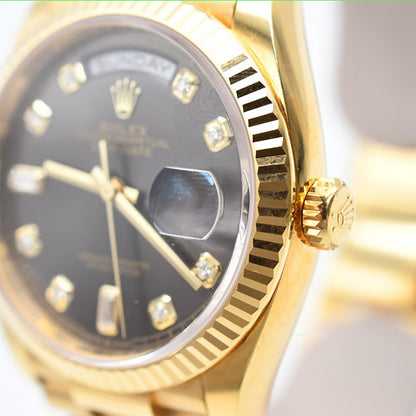 Rolex Day-Date 36mm Dark Grey Diamond Dial 128238A (2024)