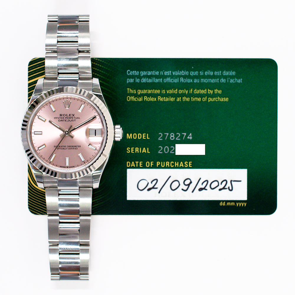 Rolex Datejust 31mm Pink Dial 278274NG (2025)