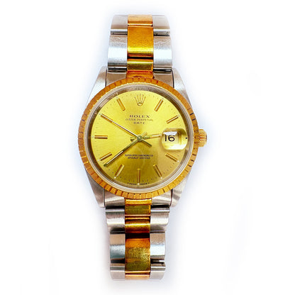 Rolex Oyster Perpetual Date Champagne Dial 15223 (1995)