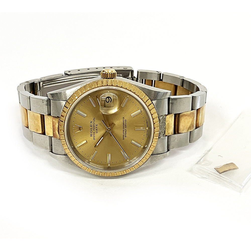 Rolex Oyster Perpetual Date Champagne Dial 15223