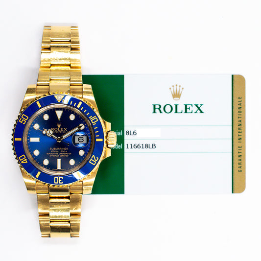 Rolex Submariner Date 40mm Blue Dial 116618LB (2015)