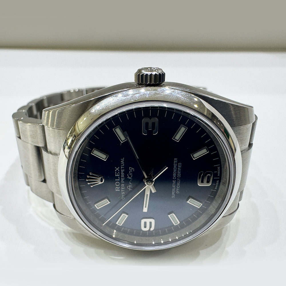 Rolex Air-King 34mm Blue Dial 114200 (2014)