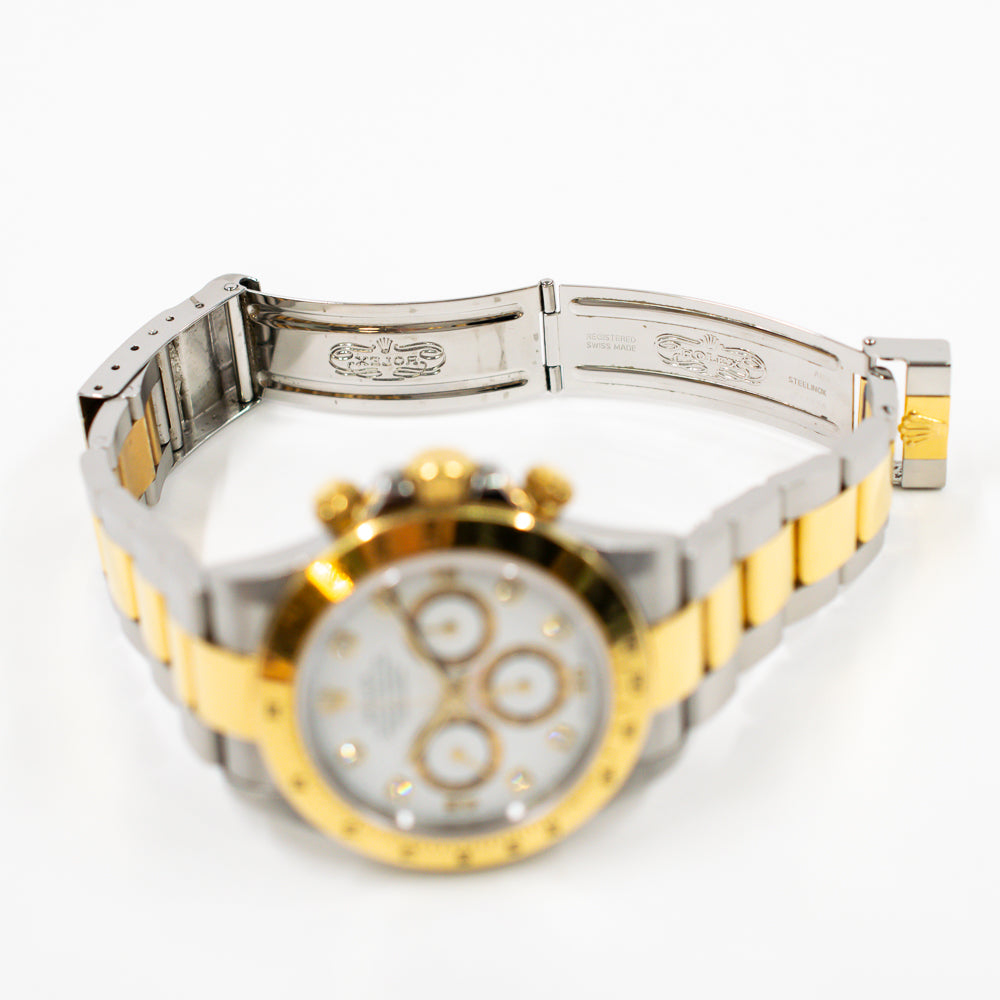Rolex Daytona 40mm White Diamond Dial 16523G (2000)