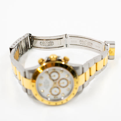 Rolex Daytona 40mm White Diamond Dial 16523G (2000)