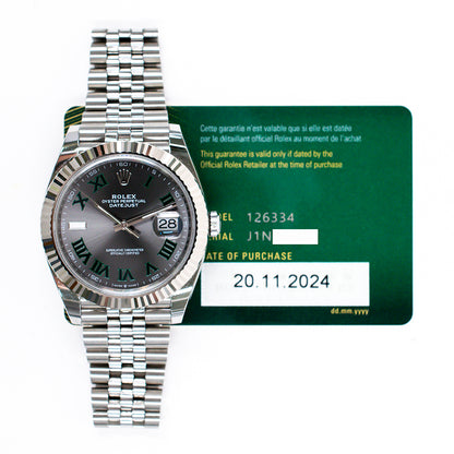 Rolex Datejust 41mm Wimbledon Dial 126334 (2024)